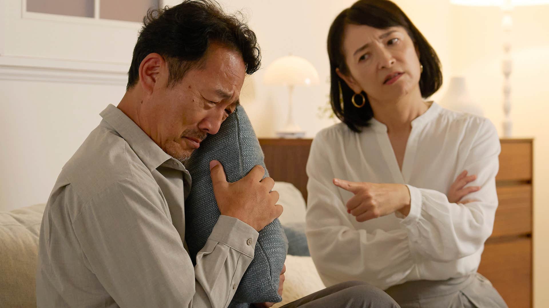 immature husband who constantly seeks reassurance from his wife