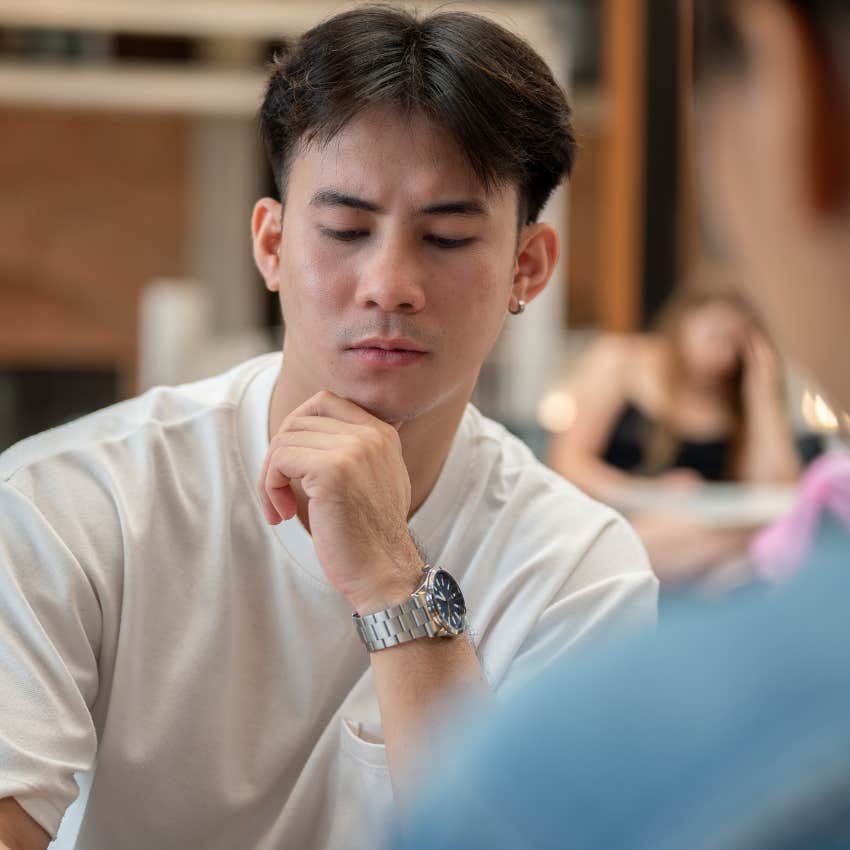 intelligent man saying he just needs some space when he's stressed