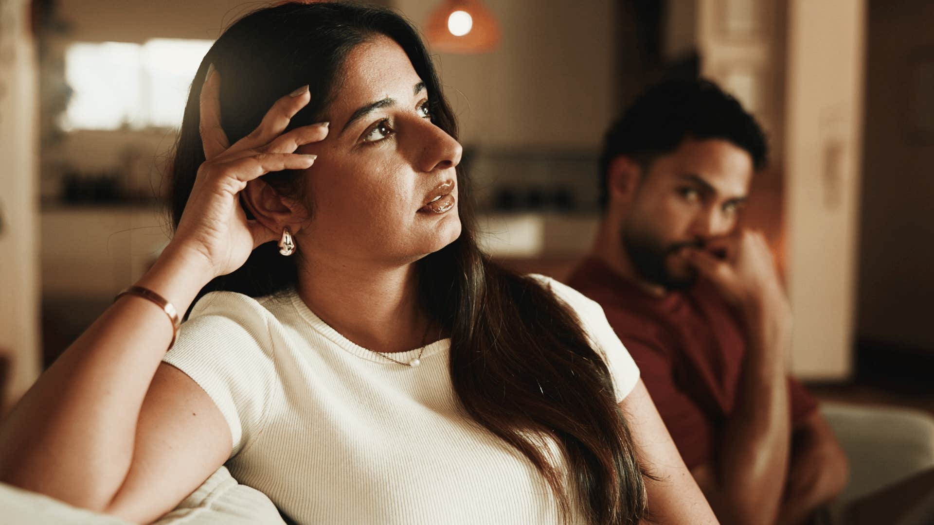 insecure needy woman turned away from partner saying co you even care about me