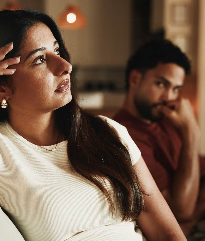 person ignores partner like they are not there