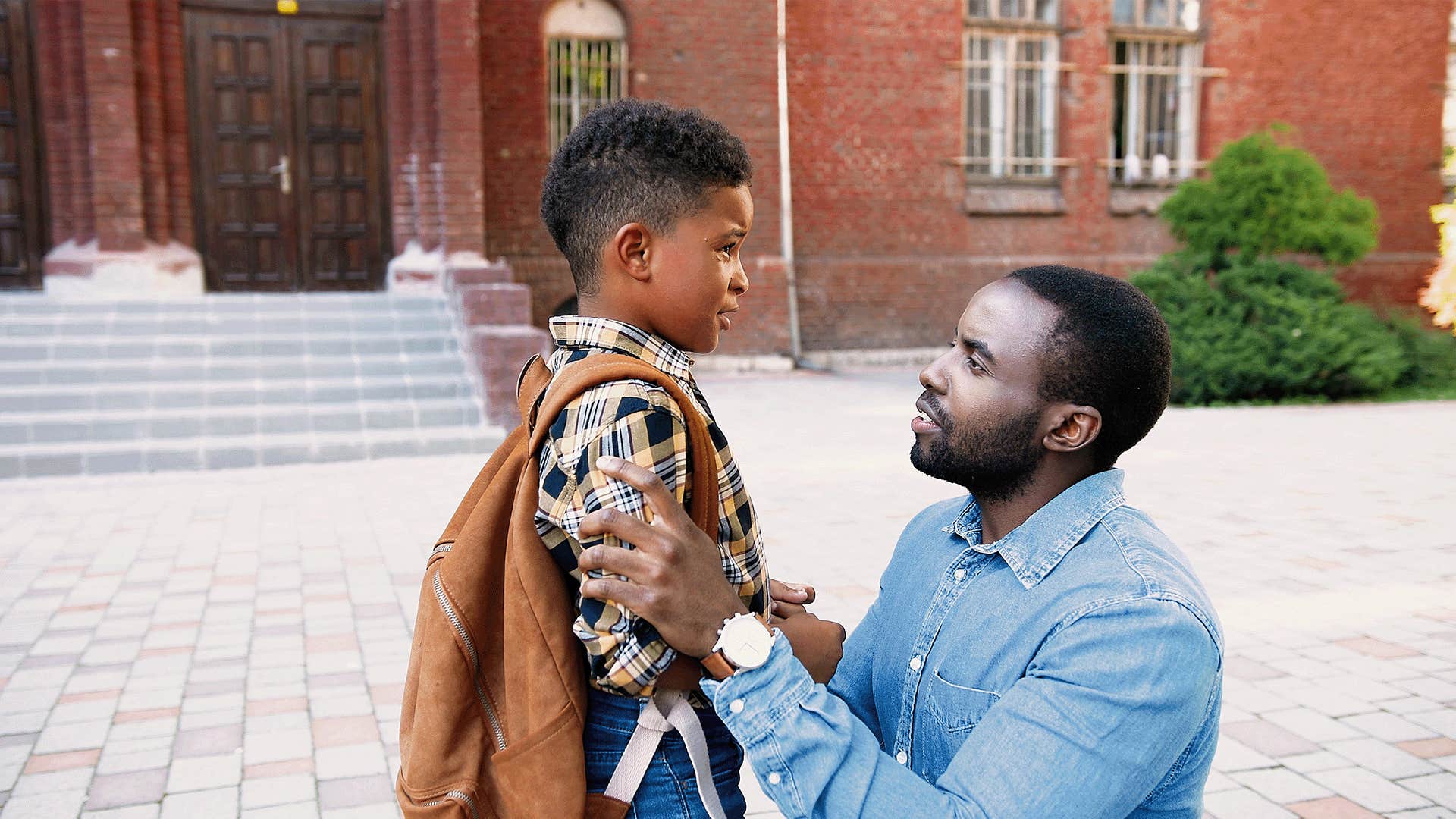 dad teaching child that mistakes don't make you weak