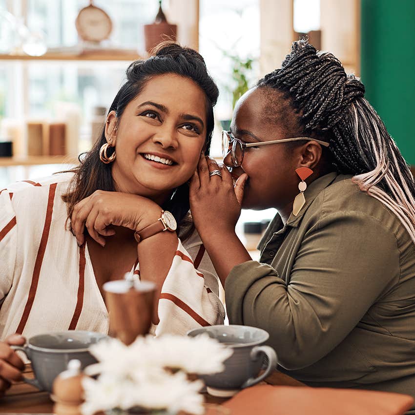 two women gossiping