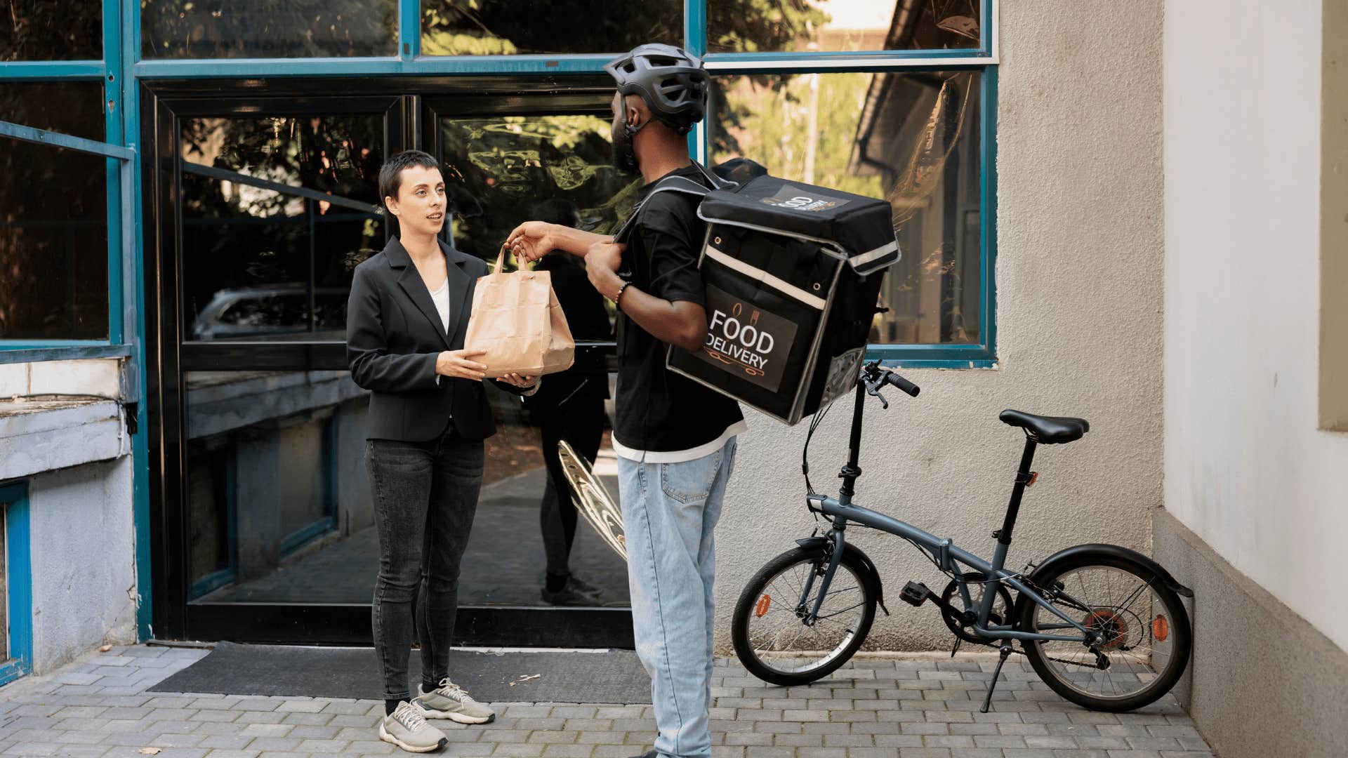 man who spends his money on food delivery