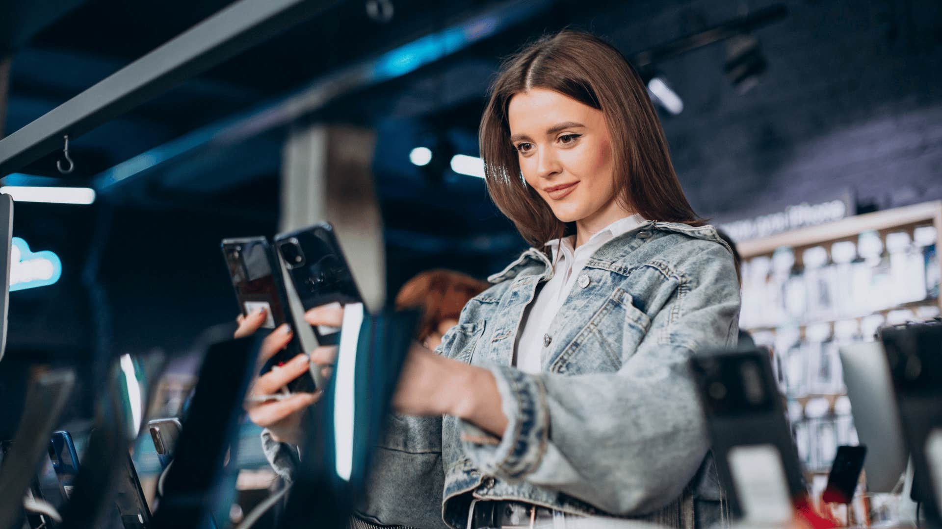 woman who spends her money on new devices