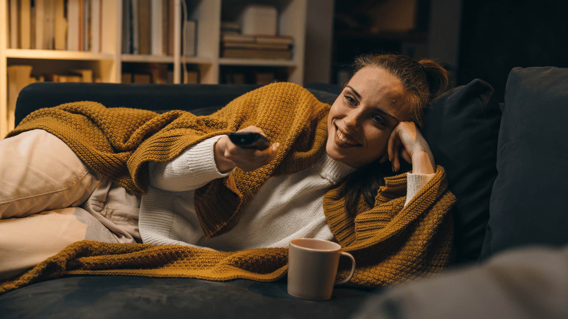 woman who spends her money on streaming services