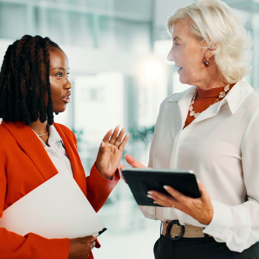 Gen Z woman accepting feedback from her boss