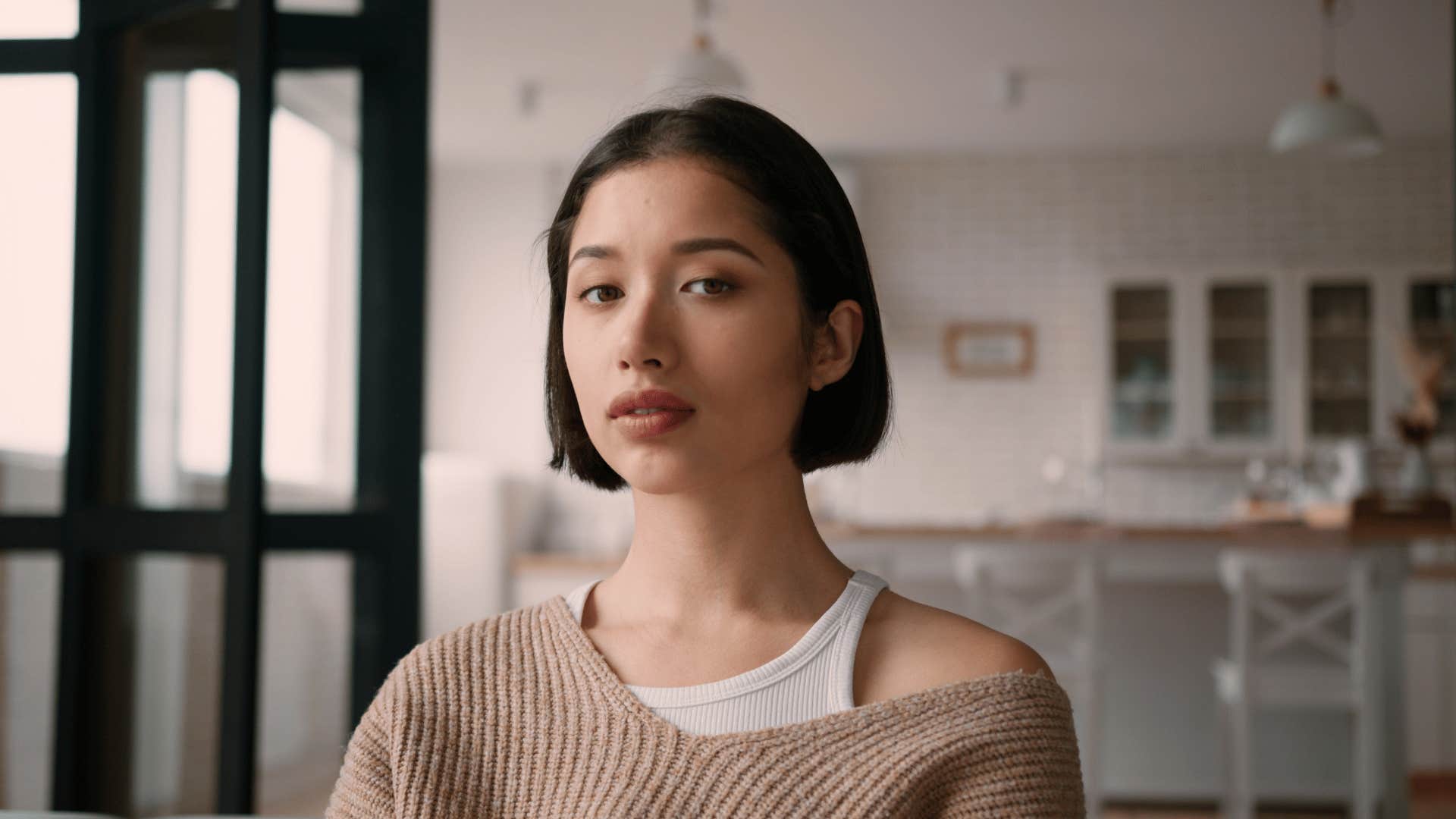 serious woman no longer looking for approval