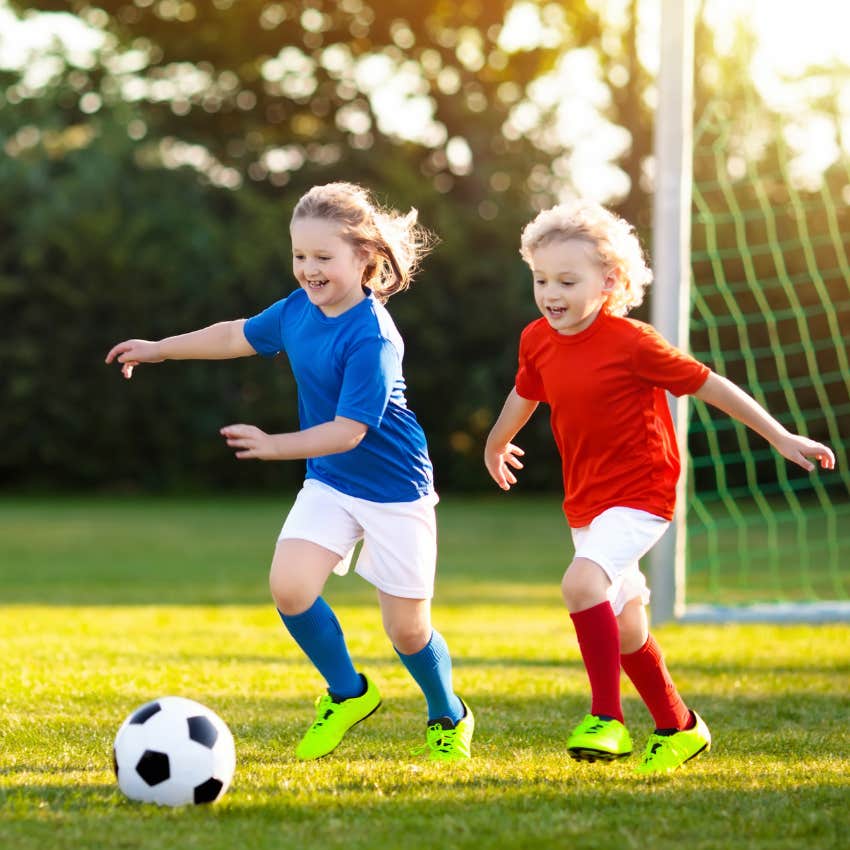 little girls playing an extracurricular activity 