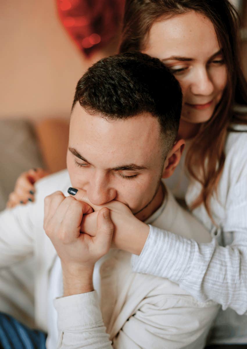 controlling man being charmingly insistent