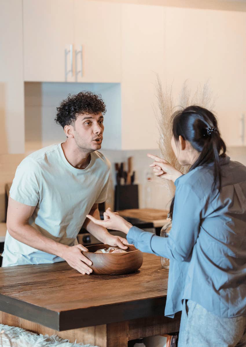 arguing couple escalating