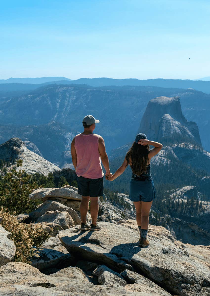 couple on a hiking weekend getaway