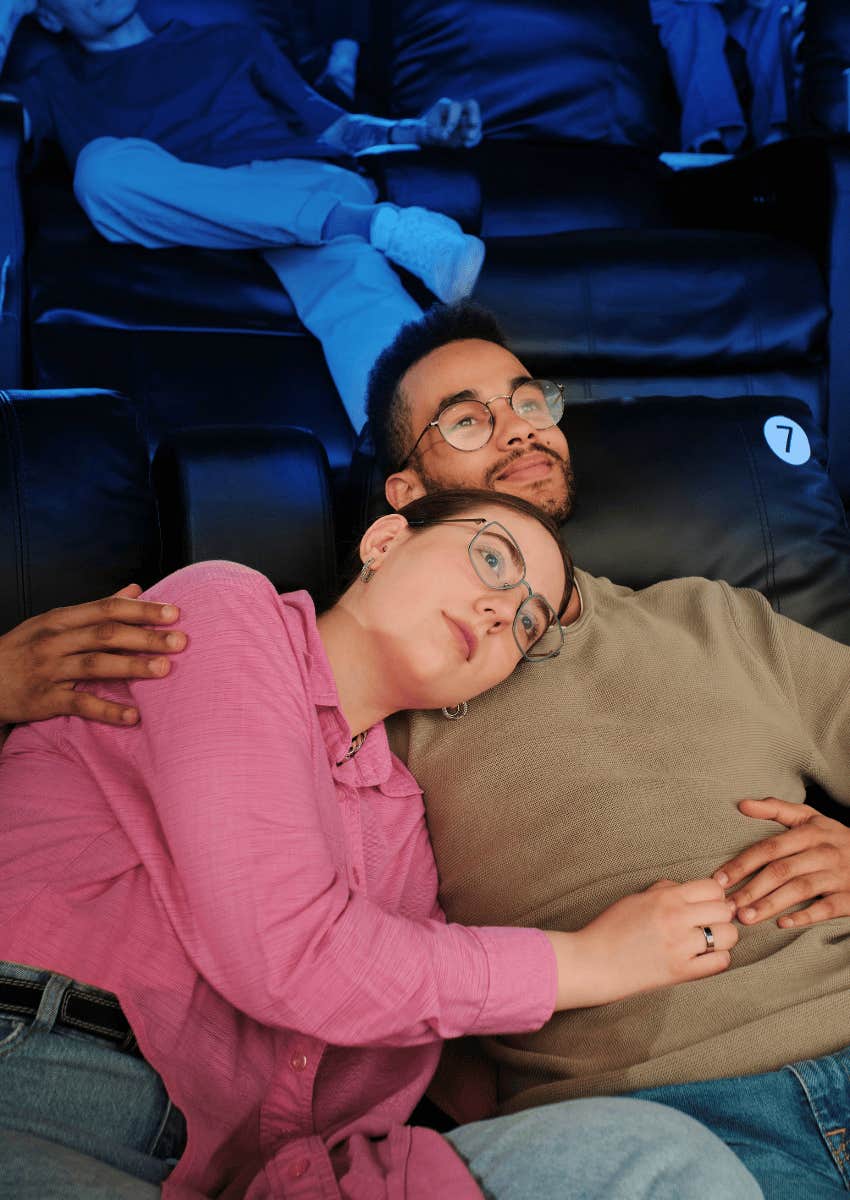 couple on a movie theater date