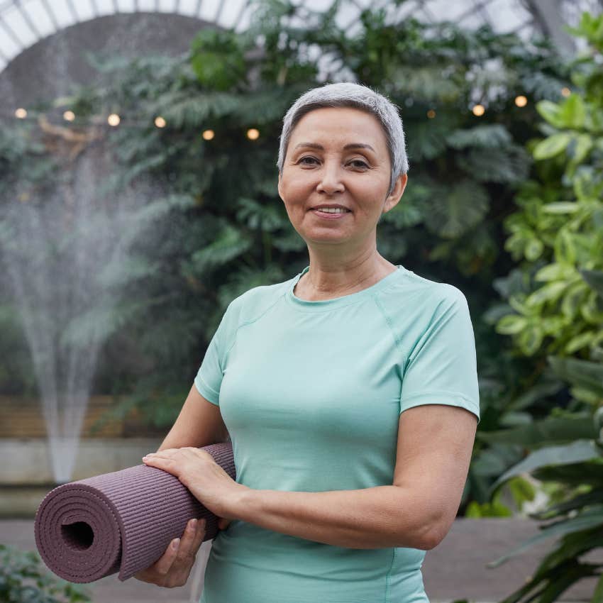 older woman staying physically active