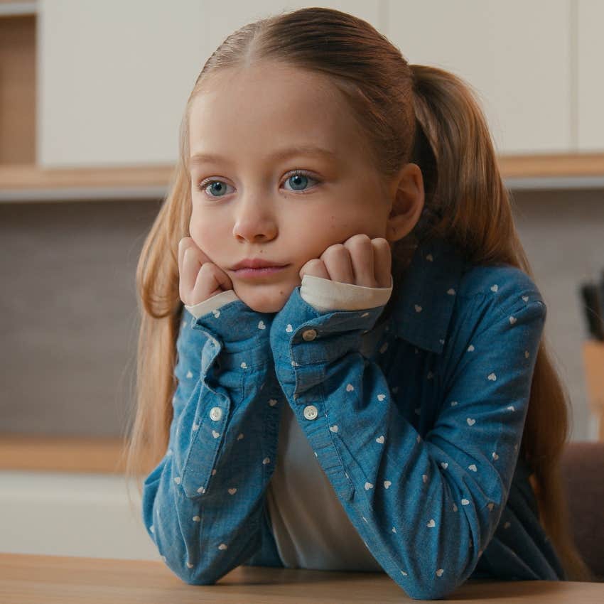 sad girl thinking alone dealing with depressed parents
