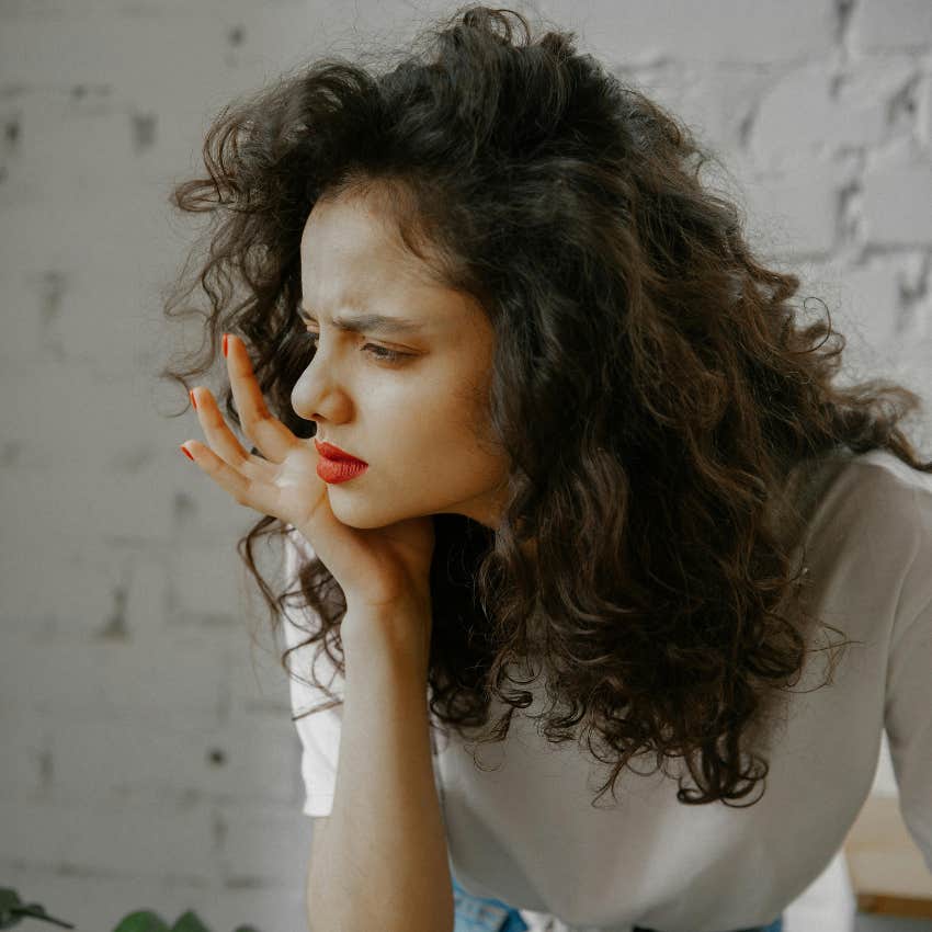 confused woman wondering why something won't work
