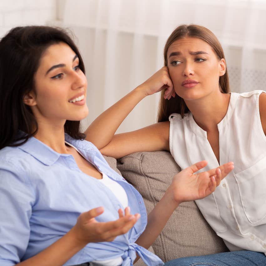 woman bragging because she isn't humble