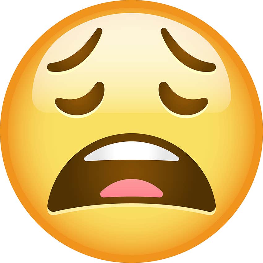 weary face emoji