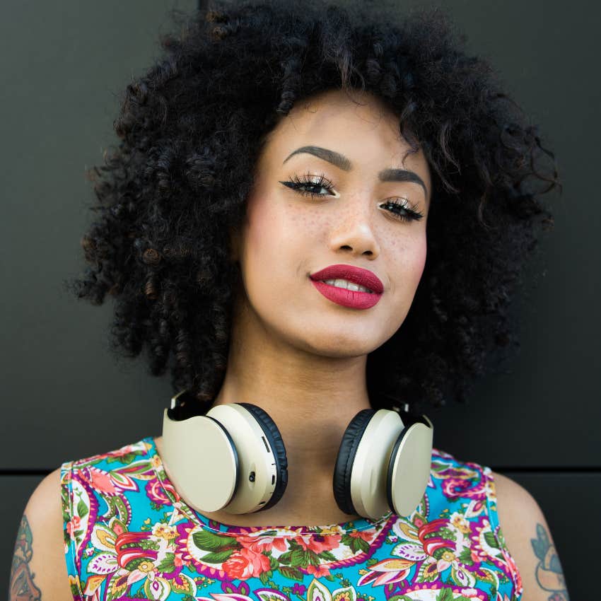 millennial woman trying to look unique