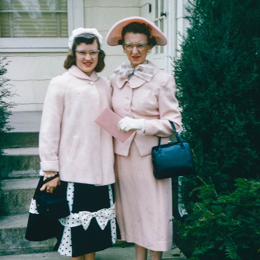 two women in pink matching sets following fashion rules that are cool again