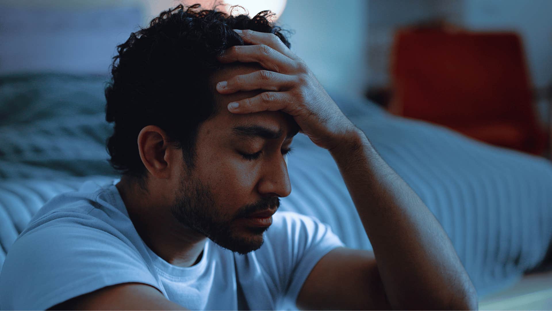 man suffering from low self-esteem after rejection