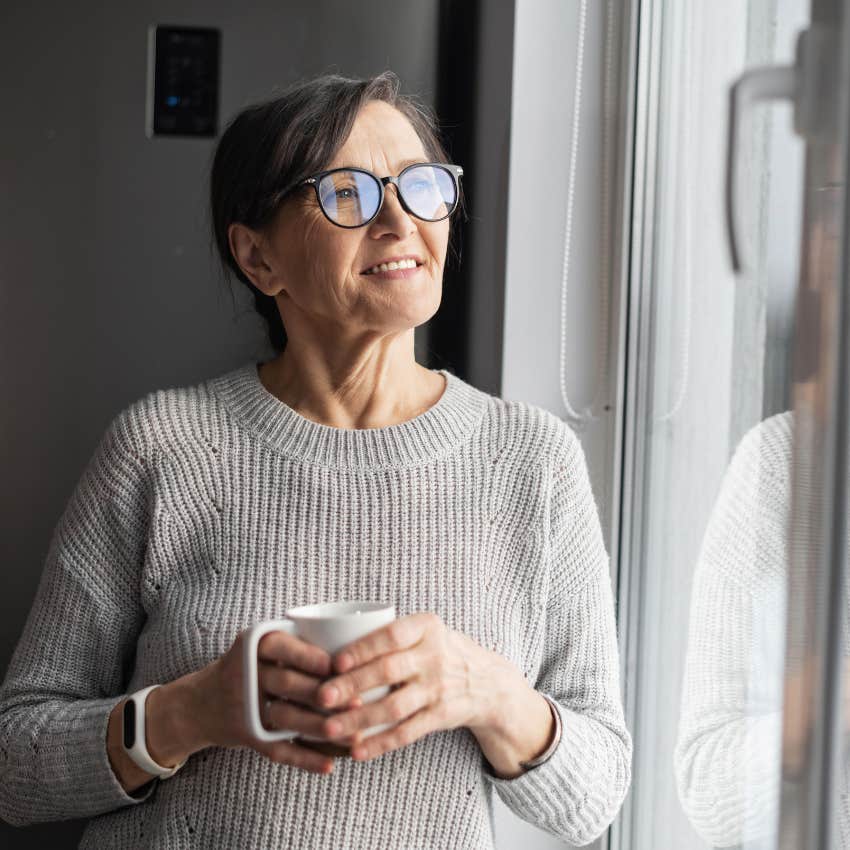 happy older woman