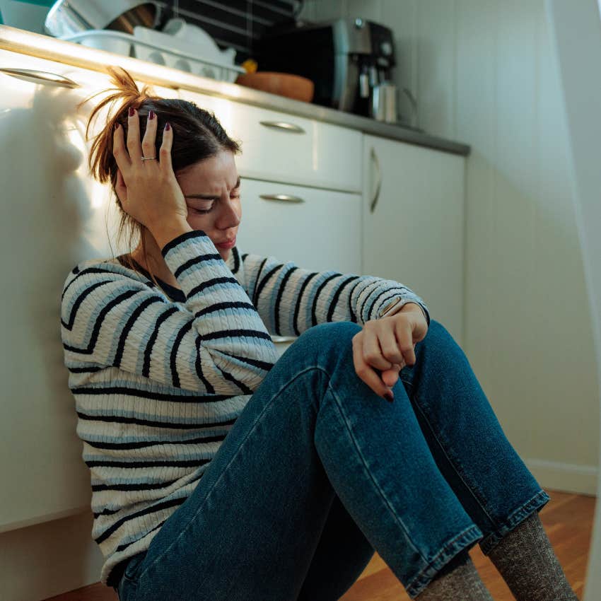 unhappy young woman