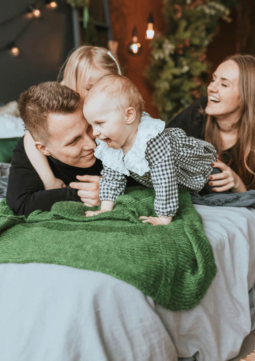 happy family spending time together
