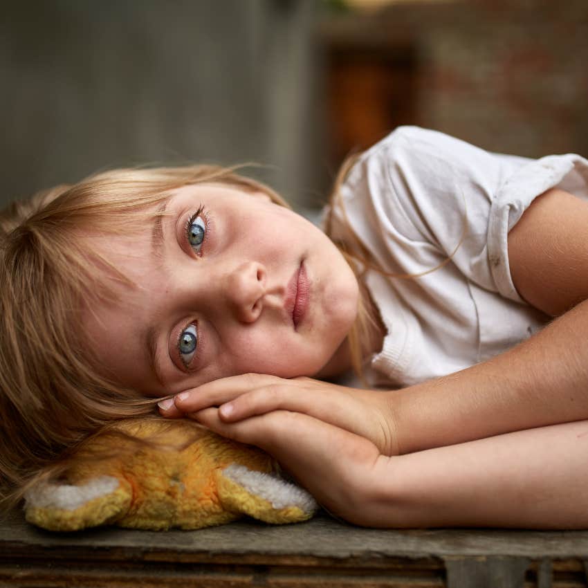 girl with insomnia after using her phone