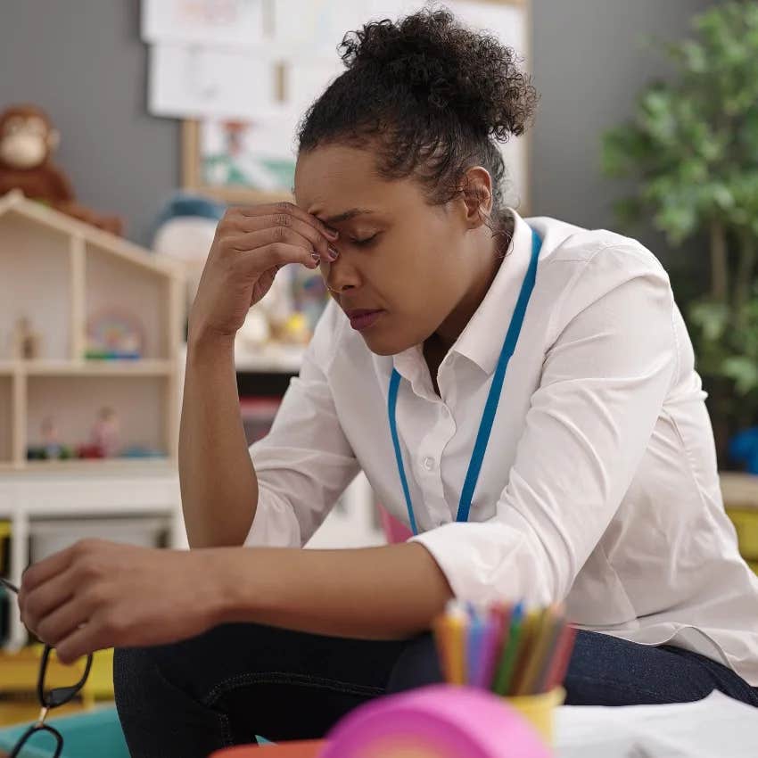 teacher with health issues because of the stress of the job