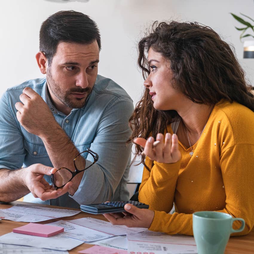 intelligent couple having conversation about complicated topics