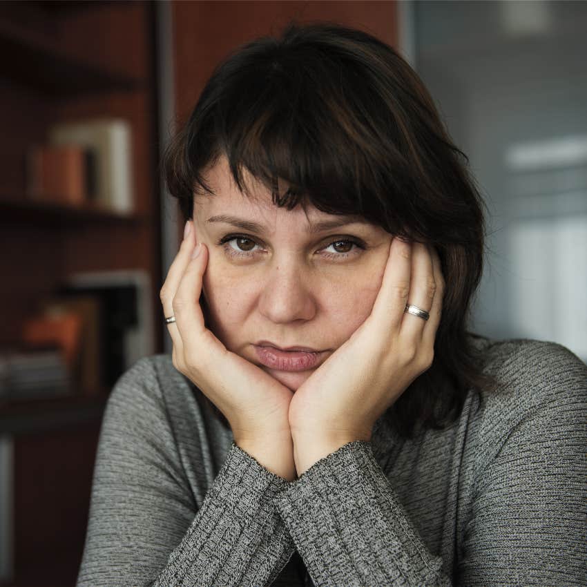 woman who's upset because of changes to her typical behavior