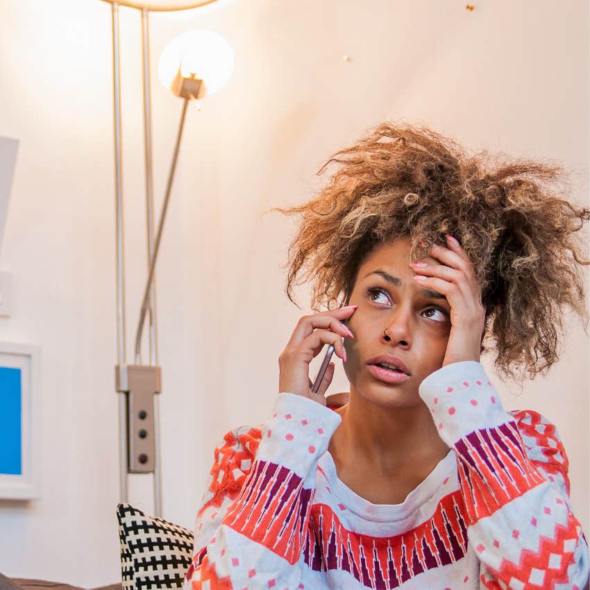 woman who's frustrated because she's talking to someone who's words and actions don't align