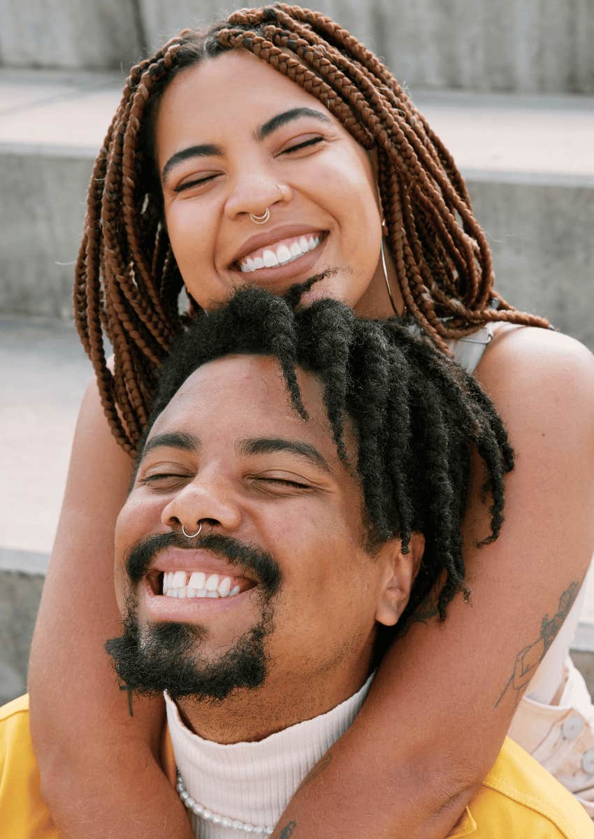 kind and happy couple respecting each other