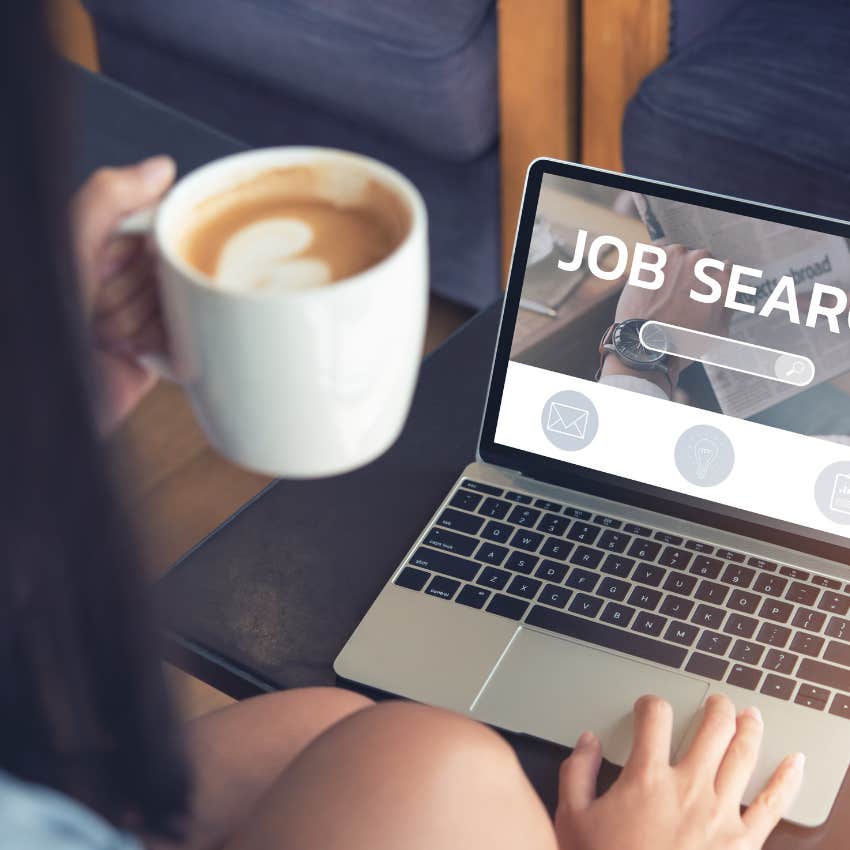 Gen Z woman looking for a job