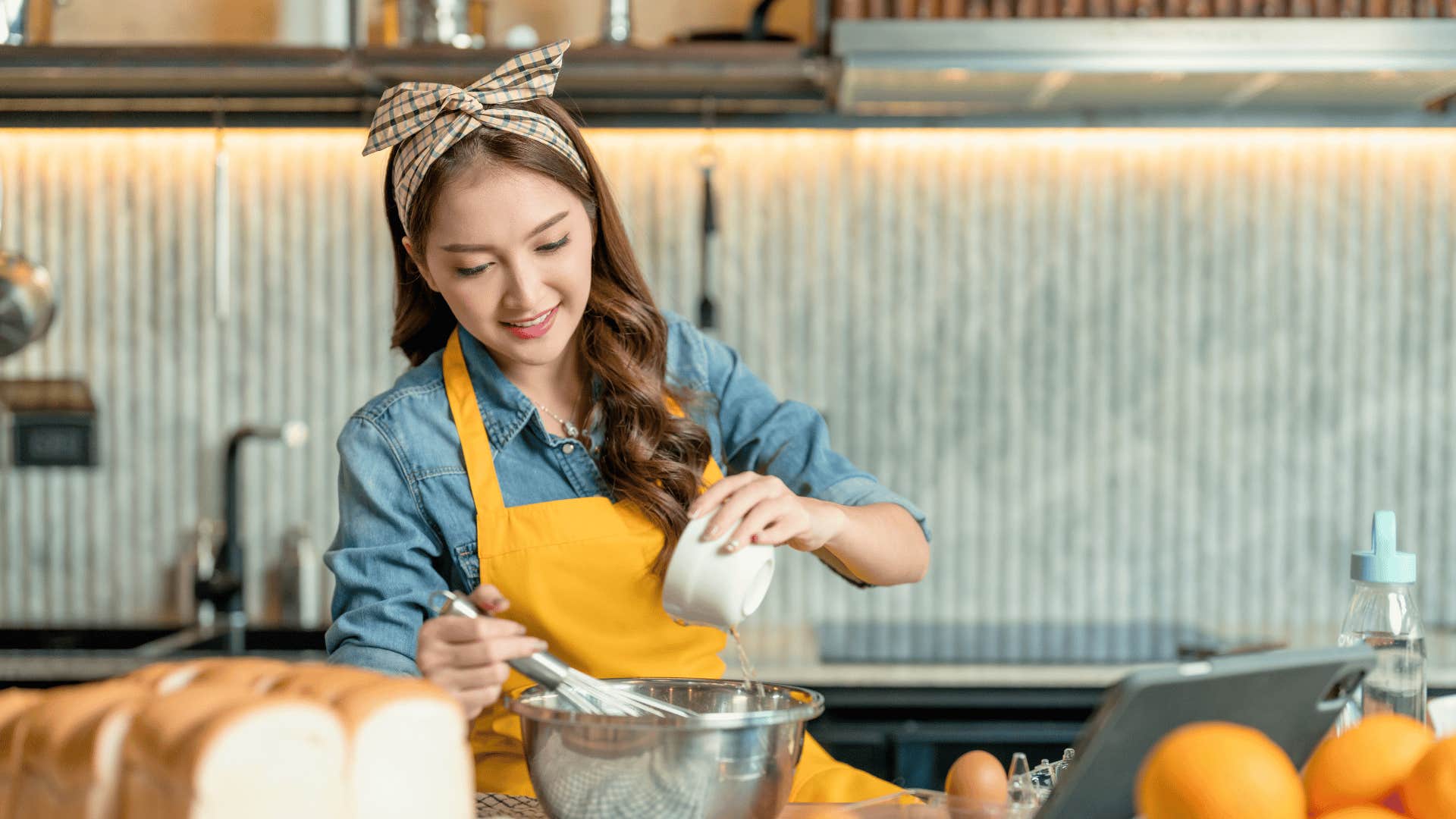 woman baking trying something new