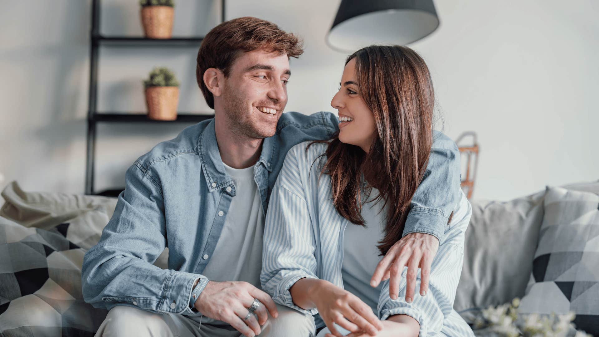 intelligent woman talking to her husband not staying on one topic