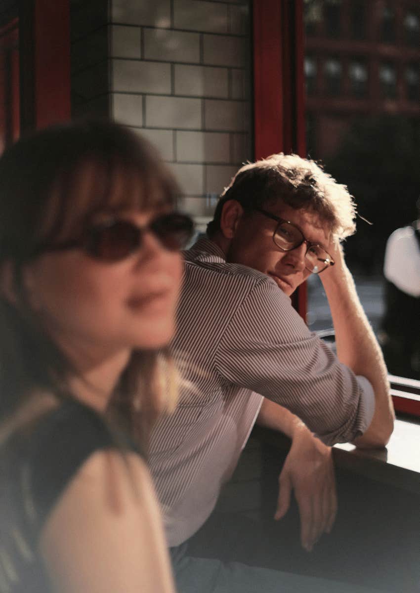 unhappy couple not finding mean spouse humor funny