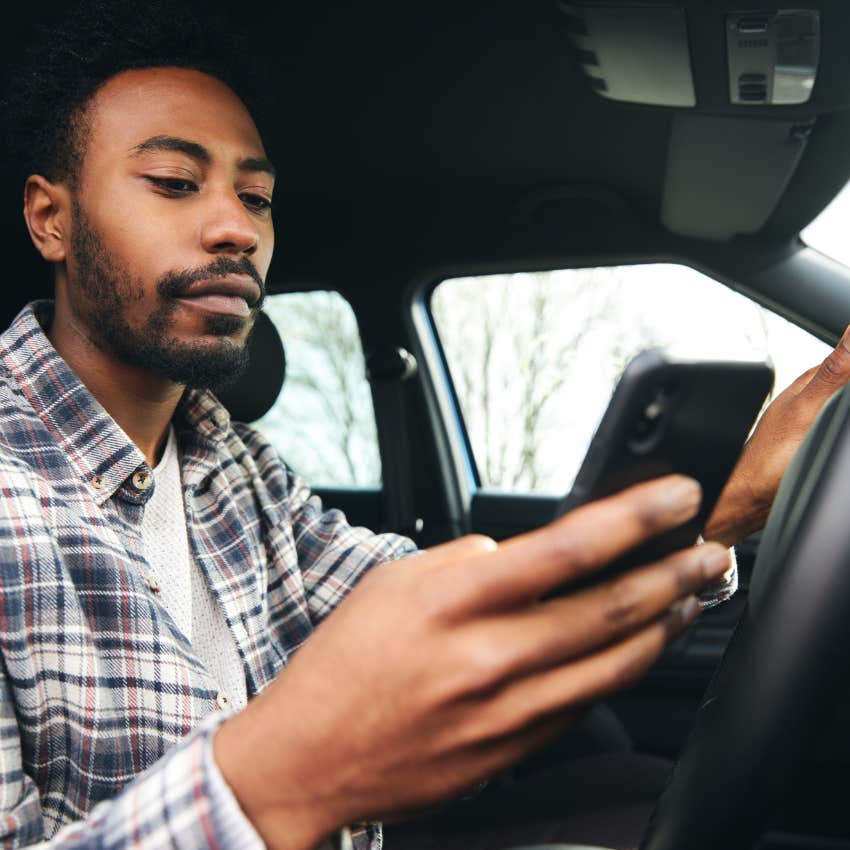 man who will never love anyone as much as he loves himself texting a woman that he is running late