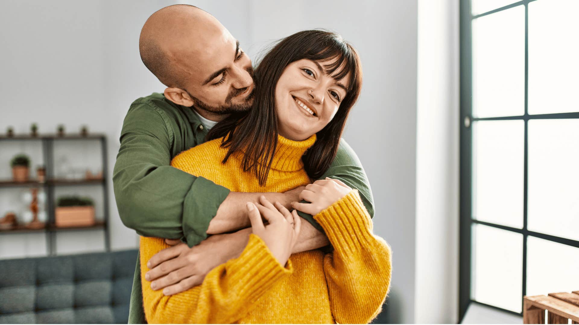 mentally strong woman happy in her relationship instead of being drained