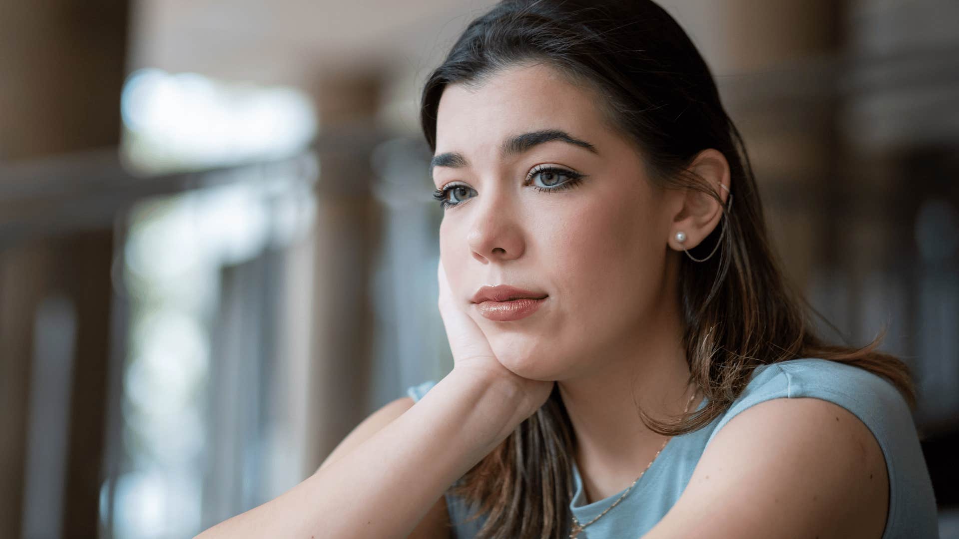 woman realizing she needs to let go of her self-pity