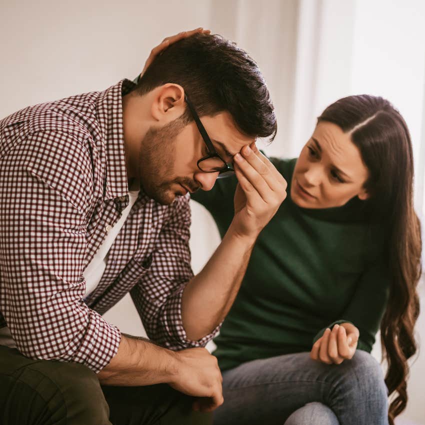 emotionally intelligent millennial couple helping each other through tough times