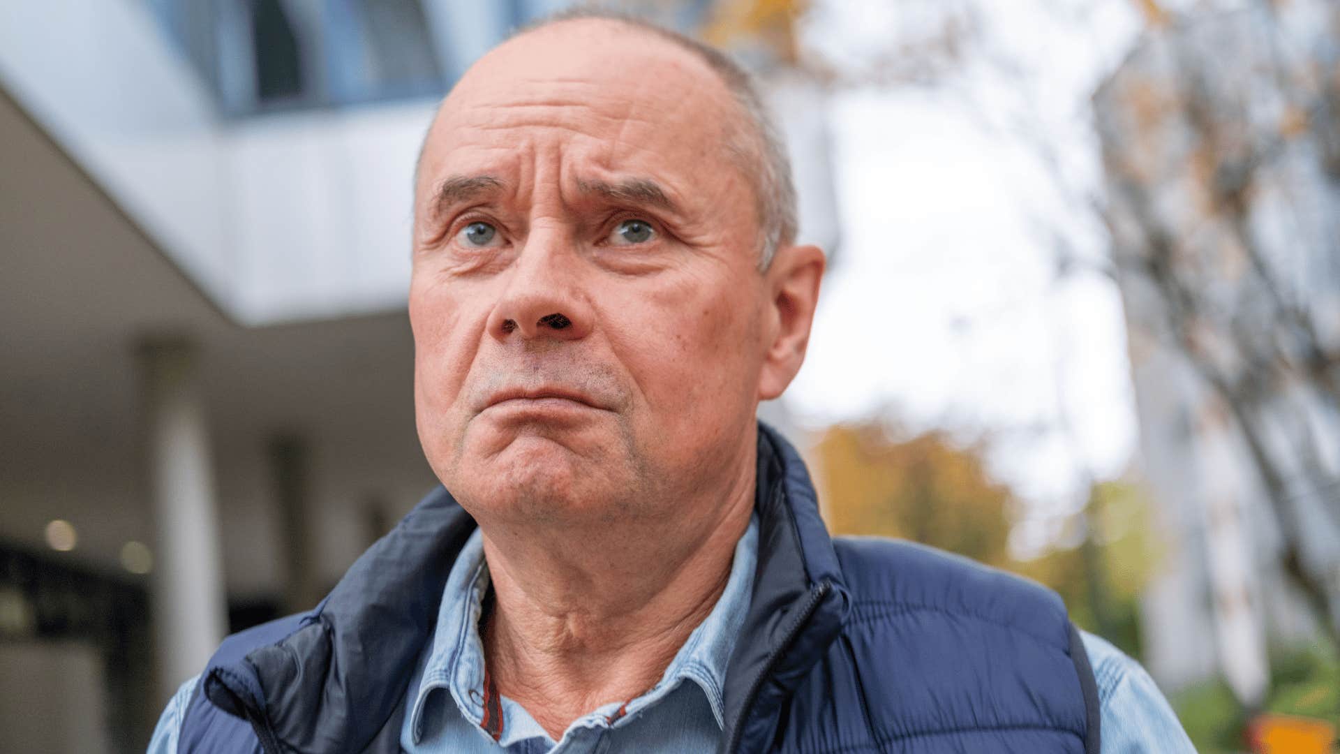 older man looking distraught fearing irrelevance