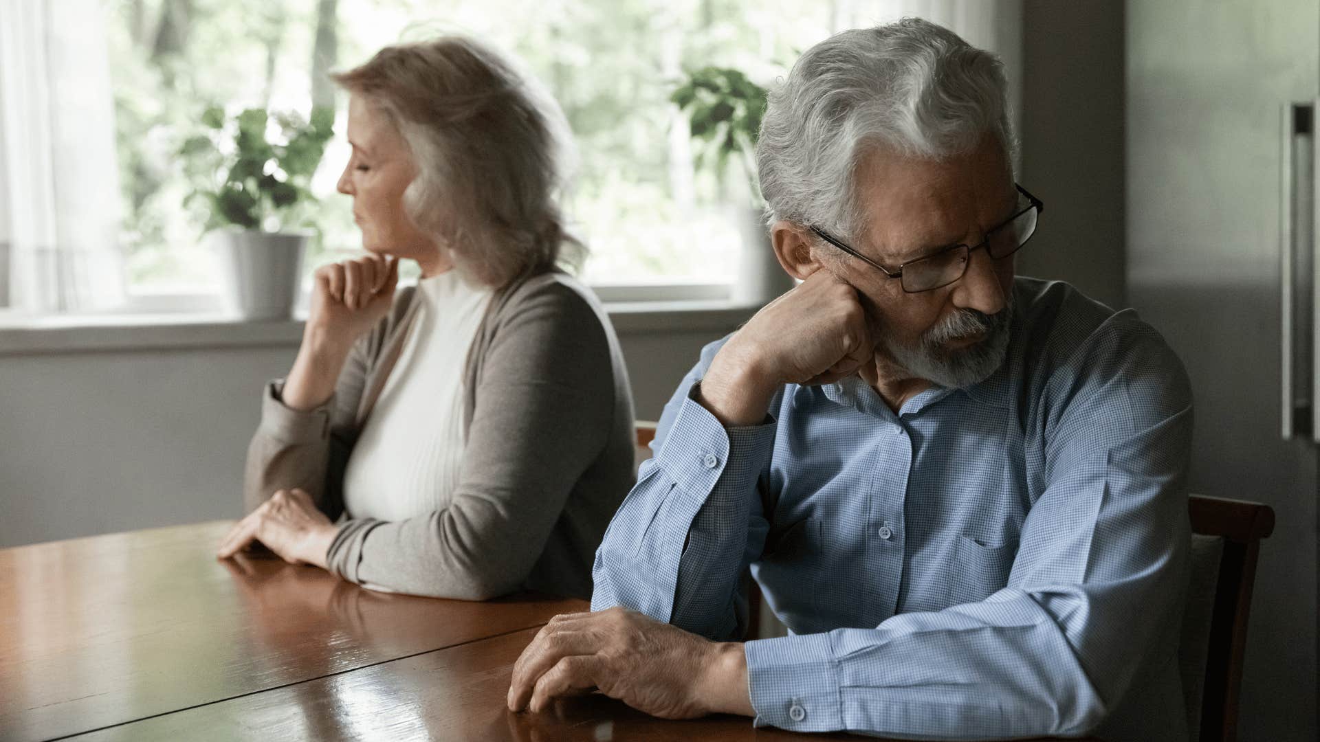 narcissistic man looking away no longer able to control his wife