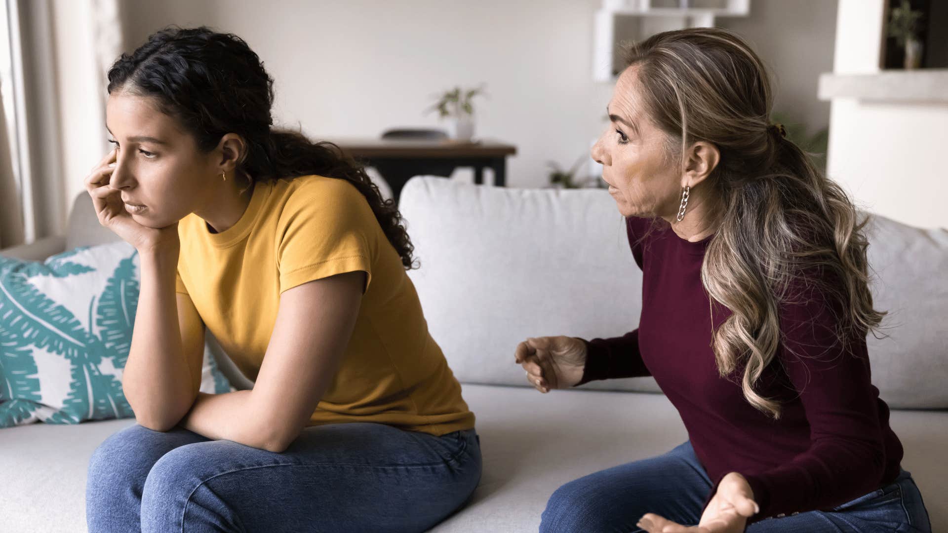 narcissistic mom yelling at her daughter because she has nobody else to blame