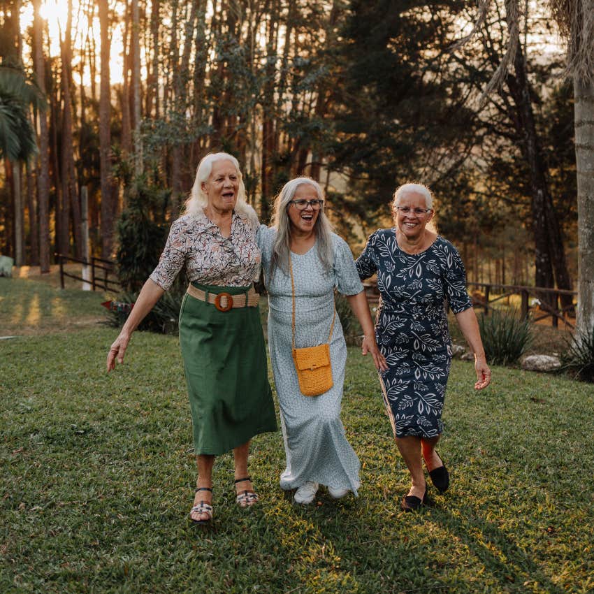 group of old women who are friends