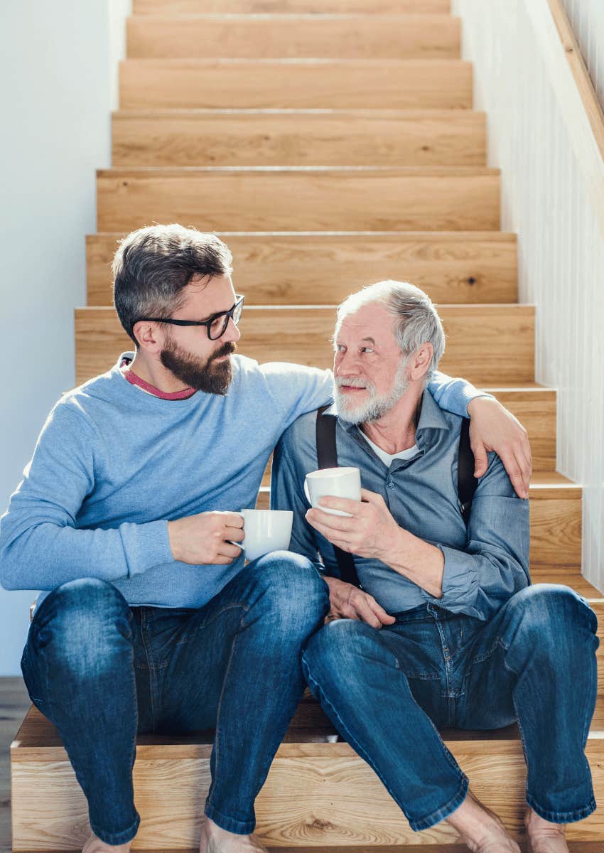 old man with young man