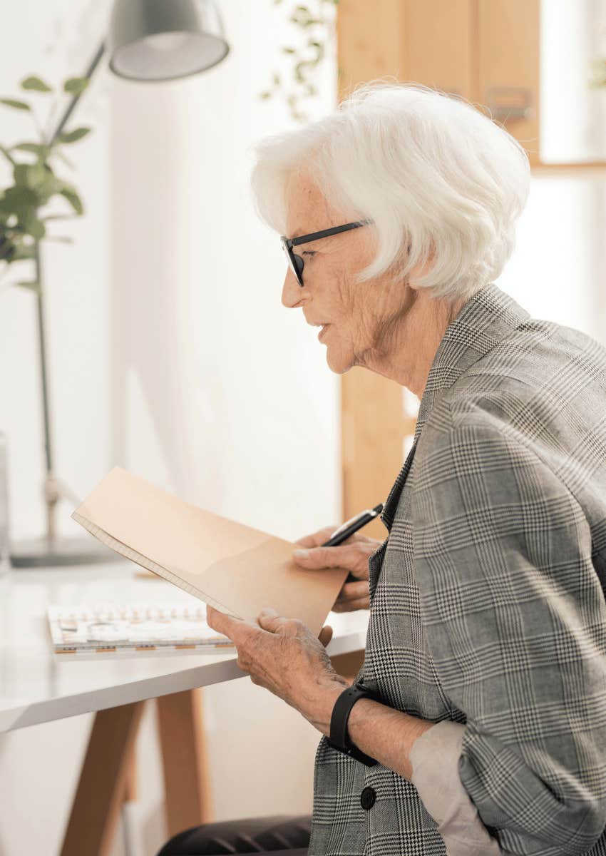older woman working not able to retire