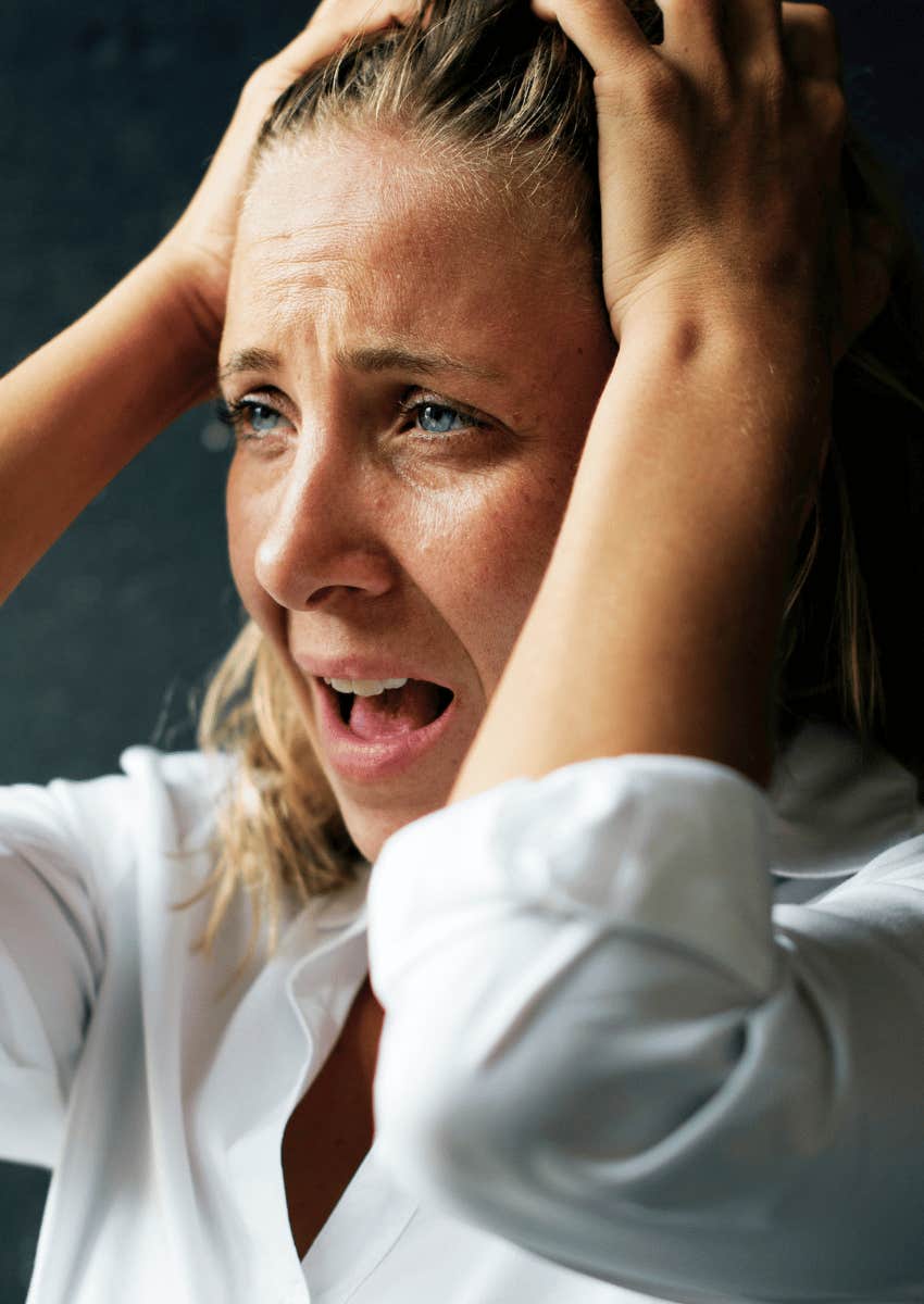 overwhelmed woman feeling inadequate