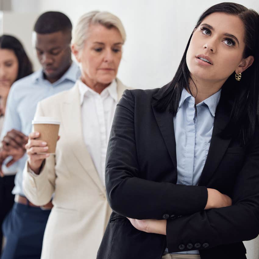 unemployed people waiting for a job interview