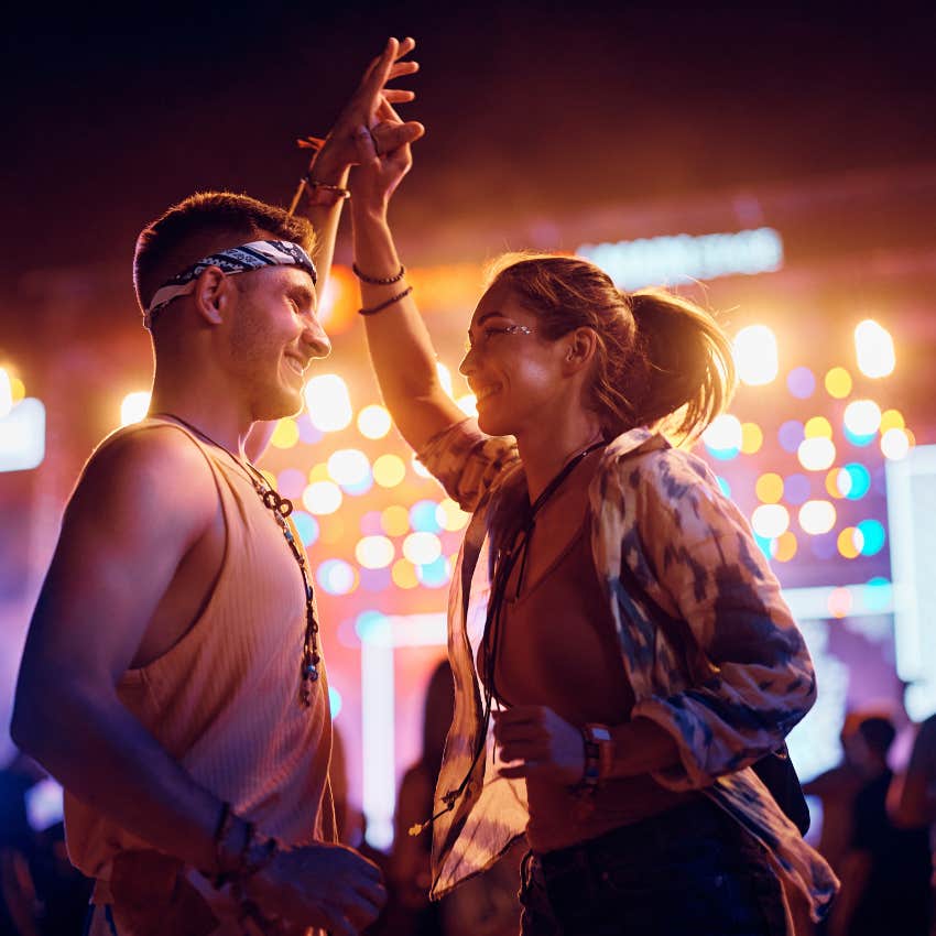 couple enjoying a concert that could lead to a longer life